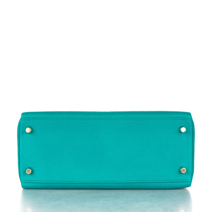 Hermes Taurillon Clemence Kelly Retourne 28 Bleu Paon 6 of 24