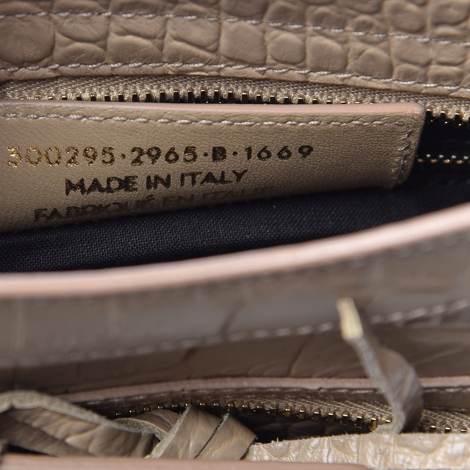 Balenciaga Calfskin Crocodile Embossed Classic Gold Hardware Mini City Beige Latte 9 of 10