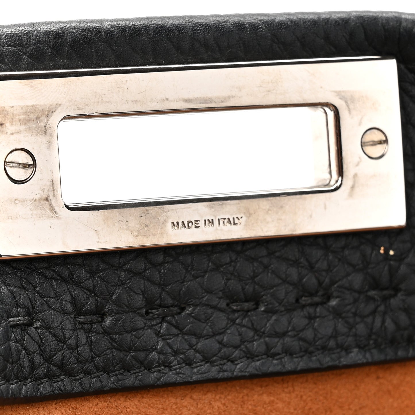 Cuoio Romano Selleria Bi-Color Medium Peekaboo Iconic Satchel Black Mou