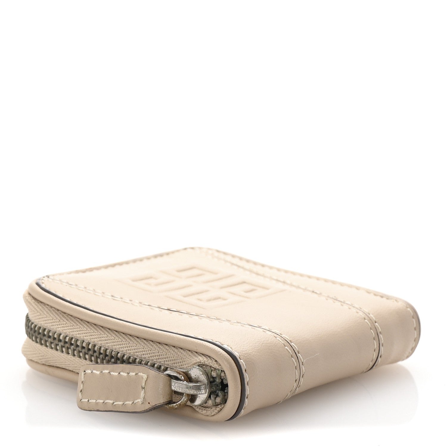 Givenchy Lambskin 4G Logo Zip Coin Purse Beige 4 of 7