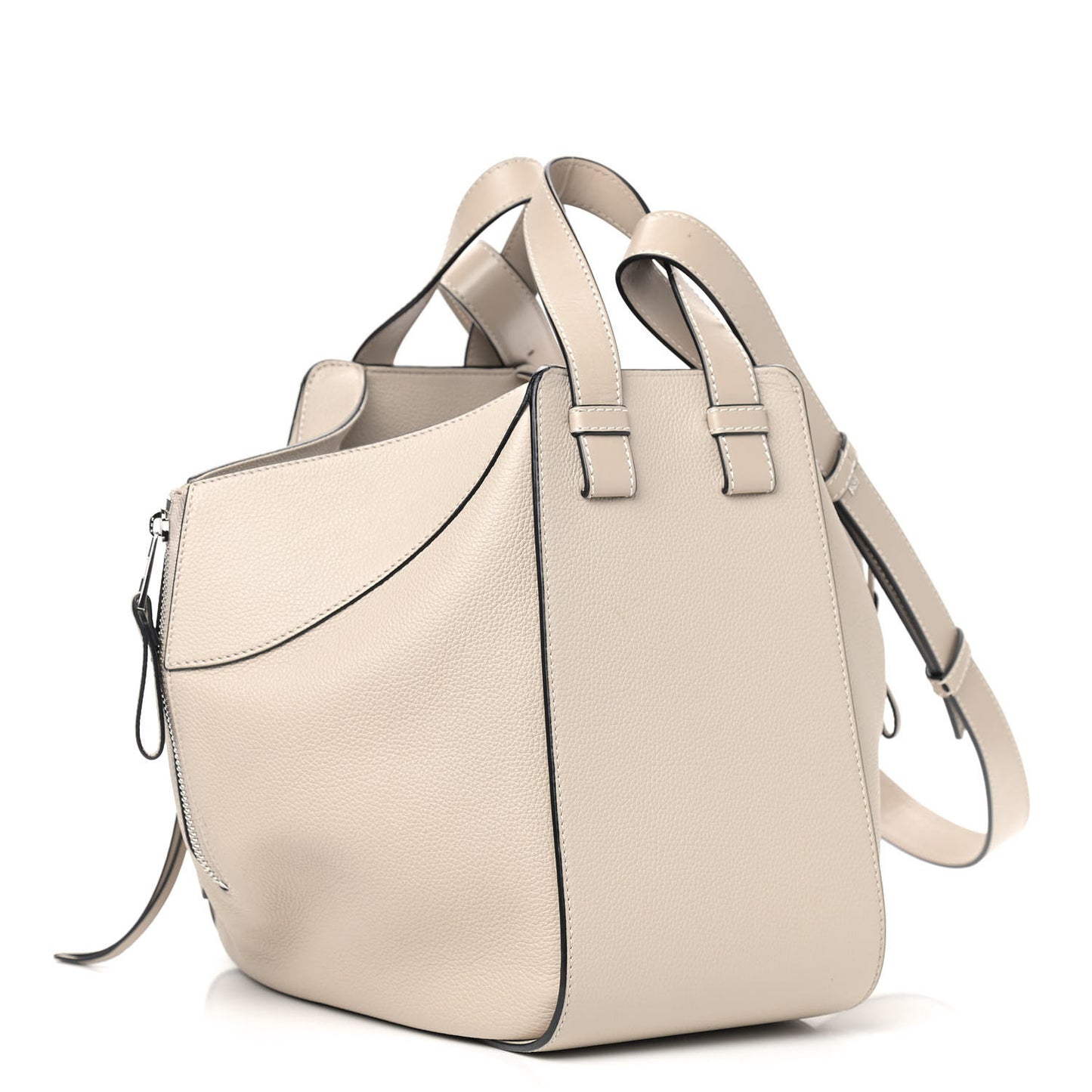 Calfskin Small Hammock Shoulder Bag Light Oat