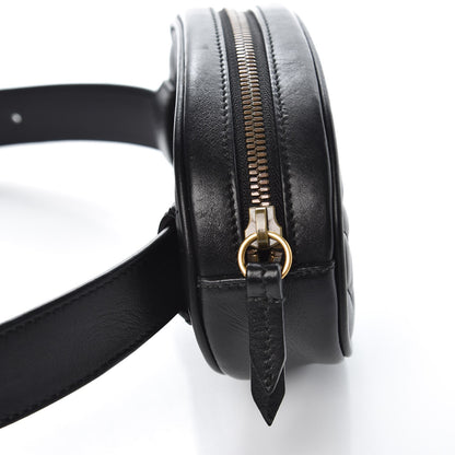 Gucci Calfskin Matelasse GG Marmont Belt Bag 85 34 Black 10 of 12