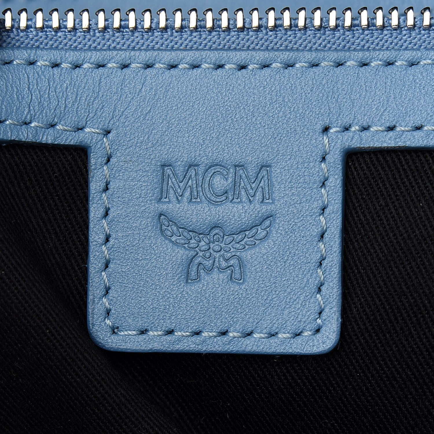 MCM Visetos Backpack Denim 6 of 9