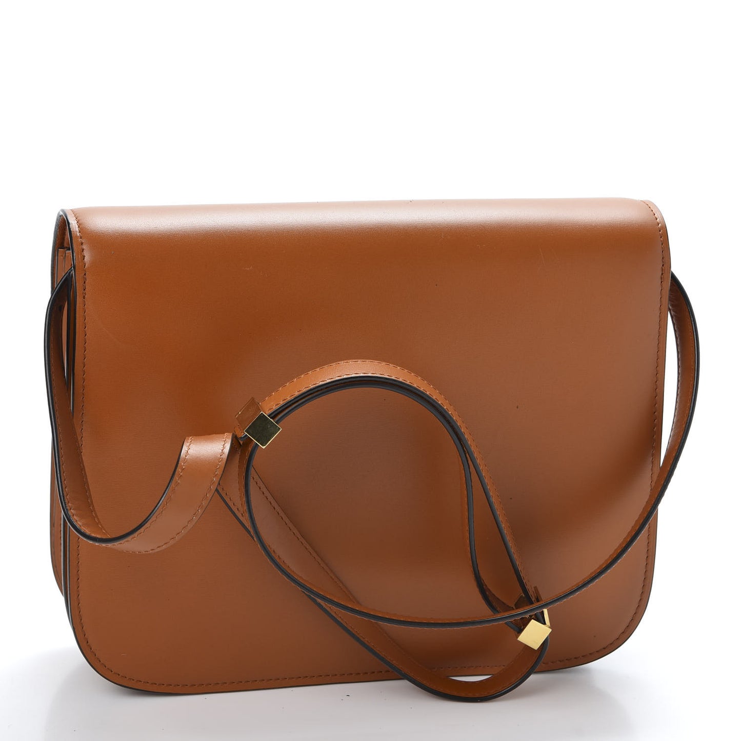 Box Calfskin Medium Classic Box Flap Bag Chestnut