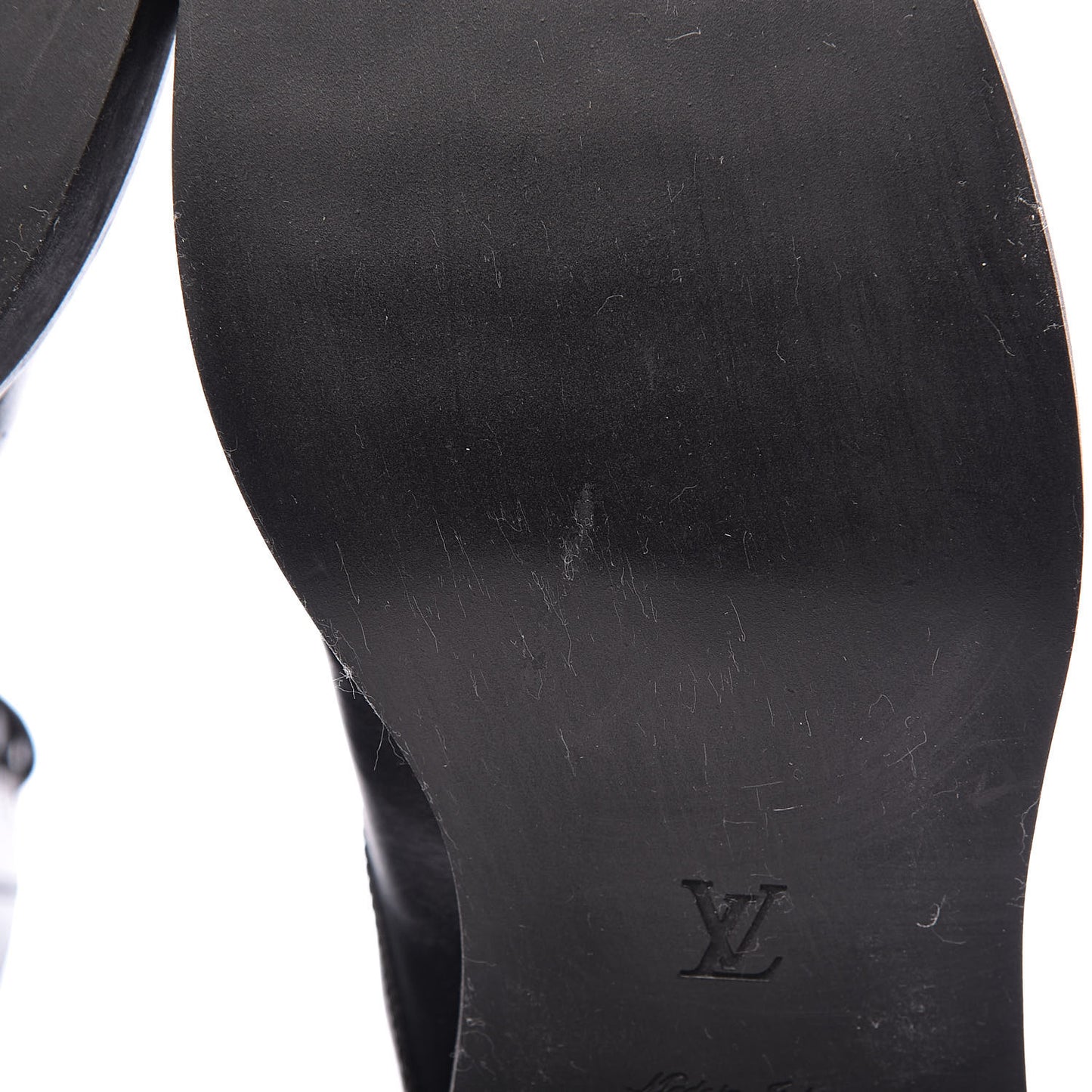 Calfskin LV Black Heart Flat Ranger Boots 38.5 Black