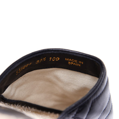 Gucci Nappa Matelasse GG Marmont Espadrille Slippers 37.5 Black 9 of 13