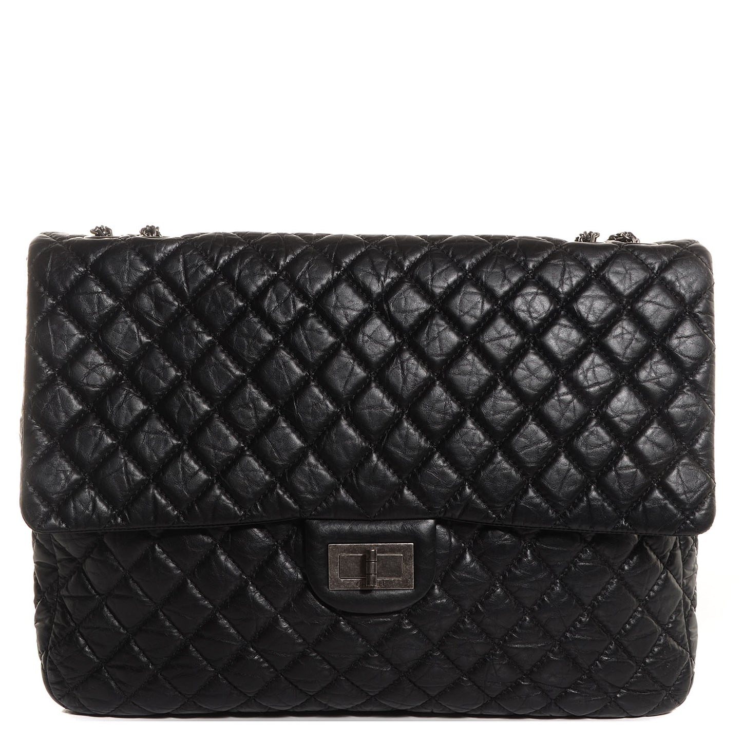 Aged Calfskin Reissue XL Maxi Flap Black