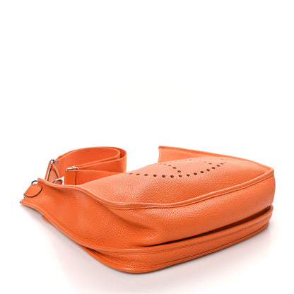 Hermes Taurillon Clemence Evelyne III GM Orange 4 of 10