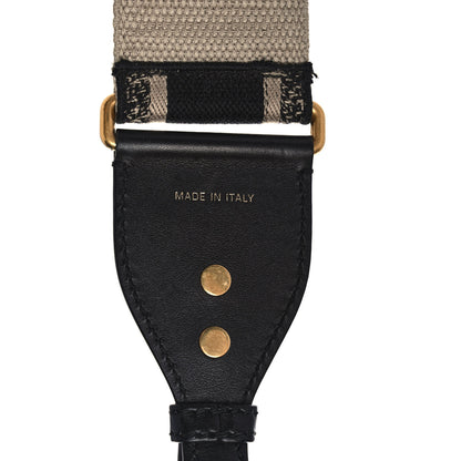 Christian Dior Canvas Embroidered Shoulder Strap Black 4 of 6