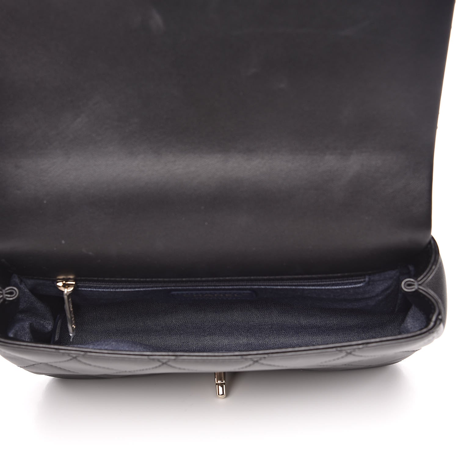 Chanel Lambskin Quilted Resin Bi-Color Chain Flap Bag Black 5 of 13
