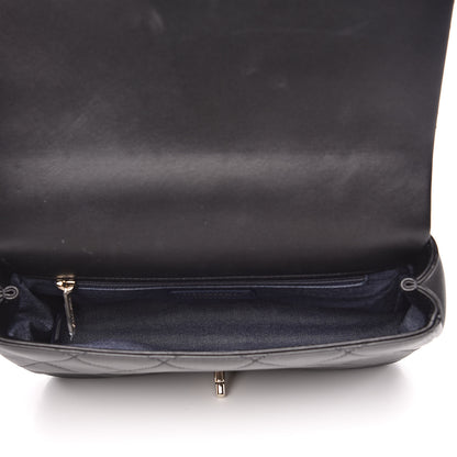 Chanel Lambskin Quilted Resin Bi-Color Chain Flap Bag Black 5 of 13