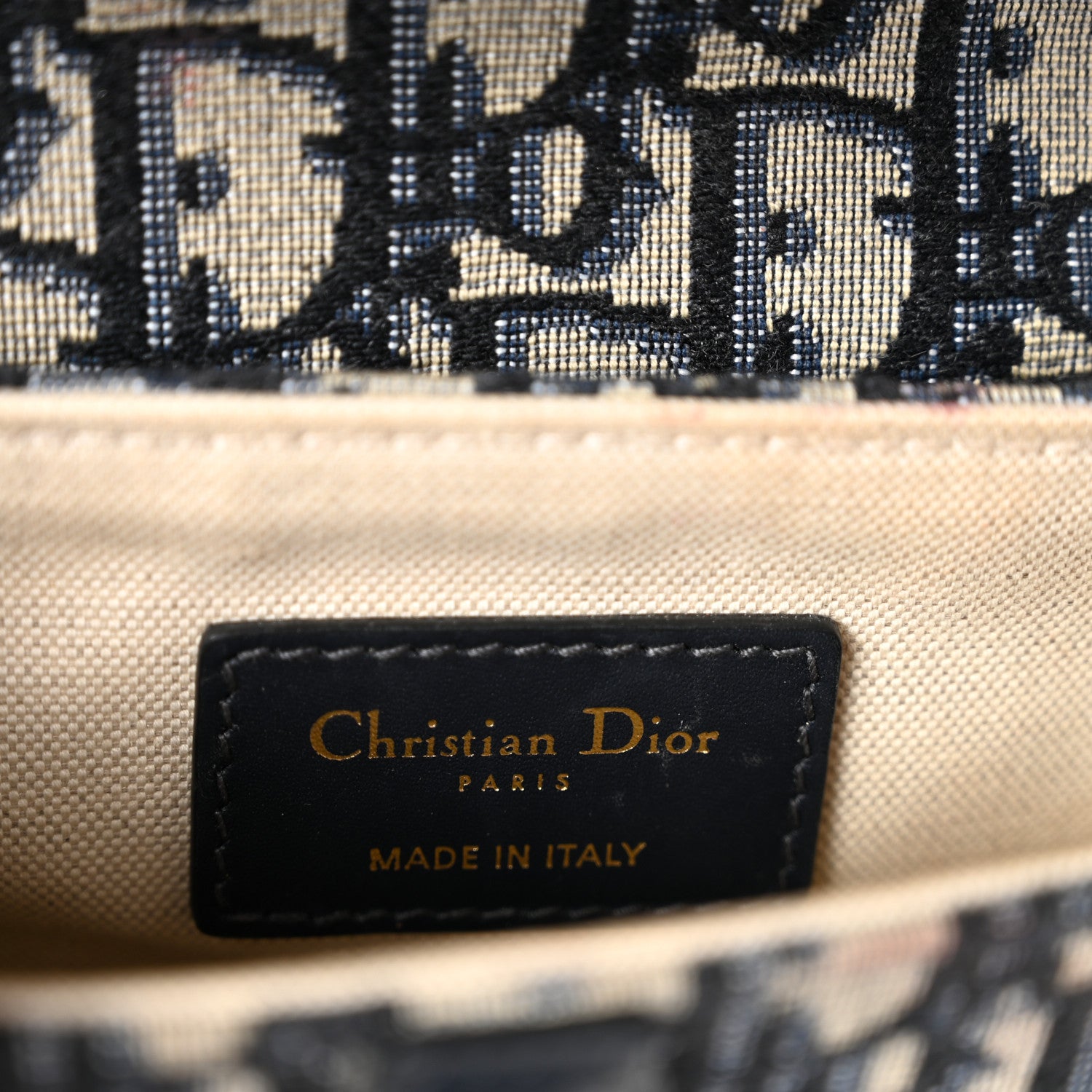 Christian Dior Oblique Mini Saddle Bag Blue 6 of 13