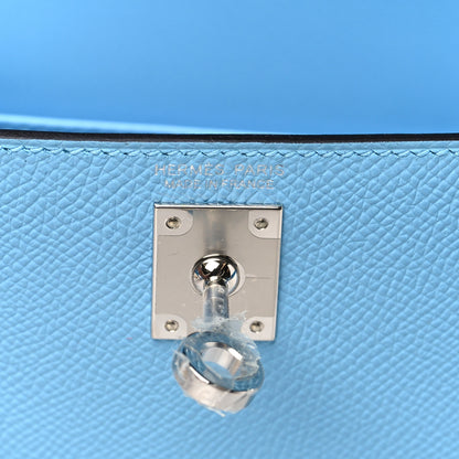 Hermes Epsom Mini Kelly Sellier 20 Celeste 6 of 10