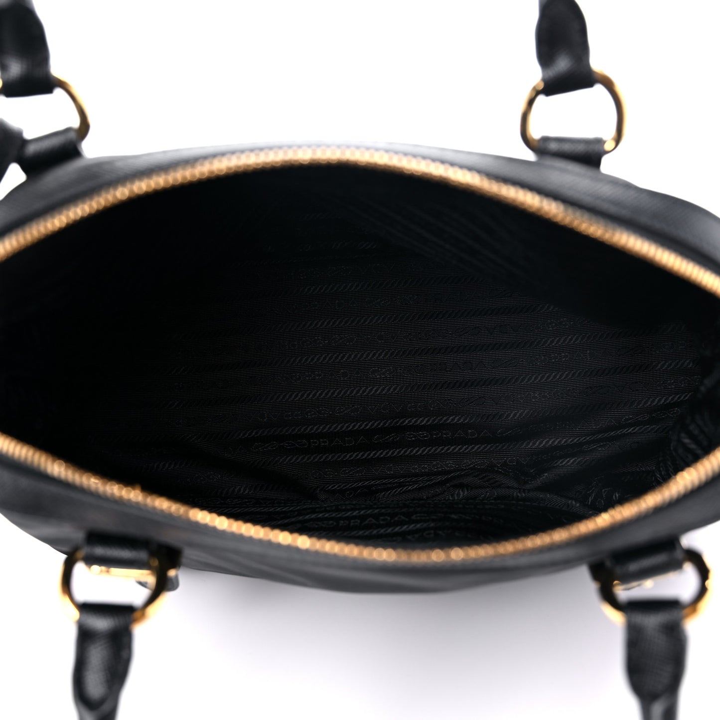 Tessuto Nylon Saffiano Tote Black
