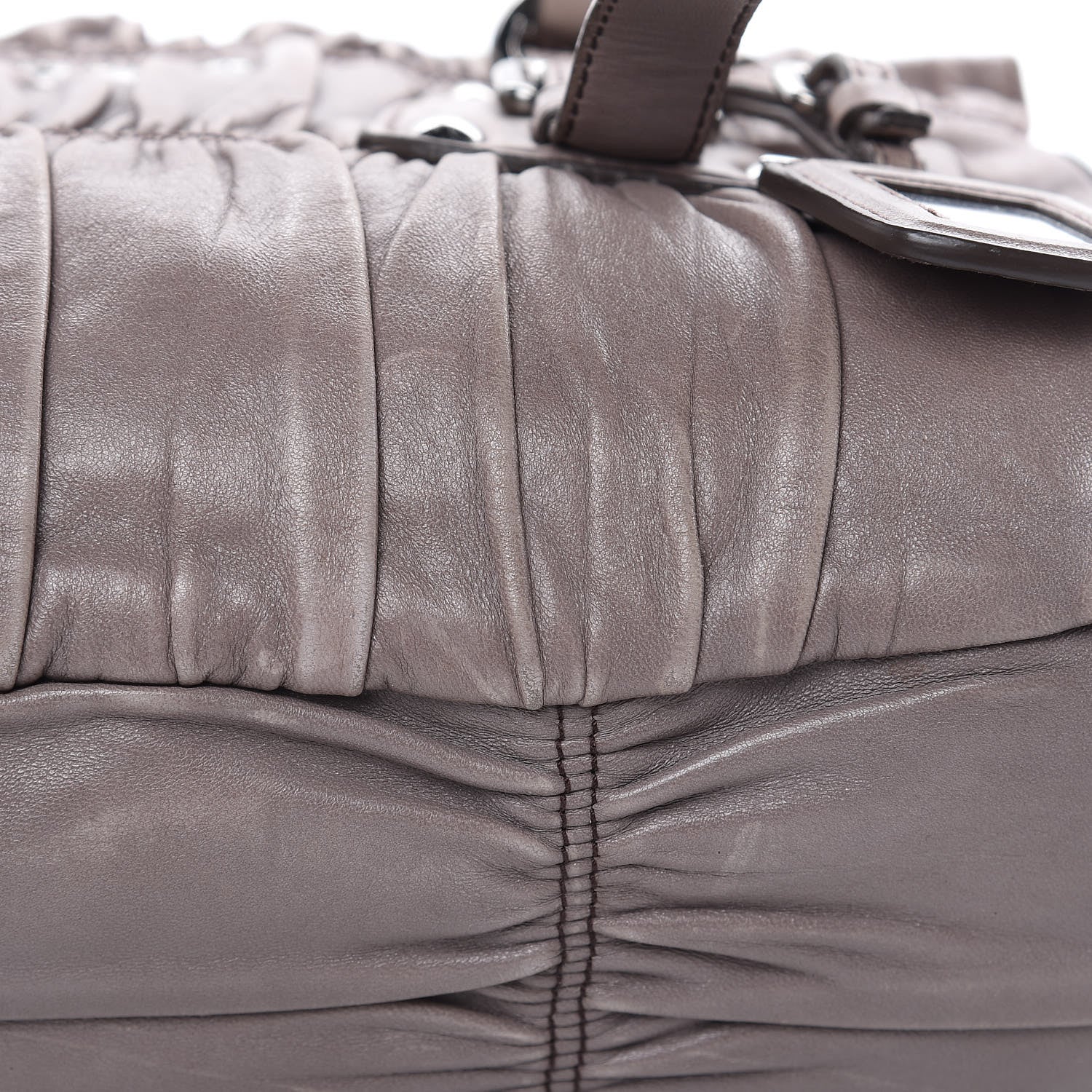 Prada Nappa Gaufre Shopping Satchel Bambu 10 of 18