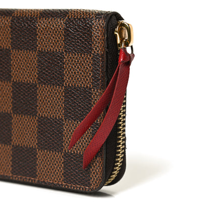 Louis Vuitton Damier Ebene Clemence Wallet Cherry 7 of 9