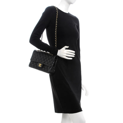 Chanel Lambskin Quilted Medium Double Flap Black 3 of 8