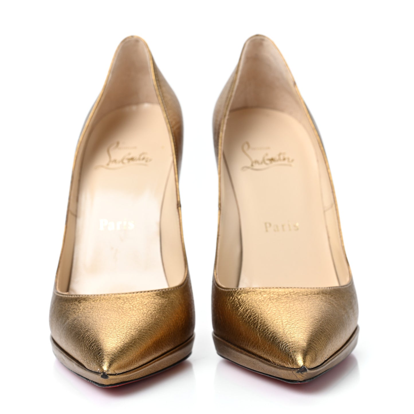 Metallic Nappa Pigalle Plato 120 Pumps 38 Gold