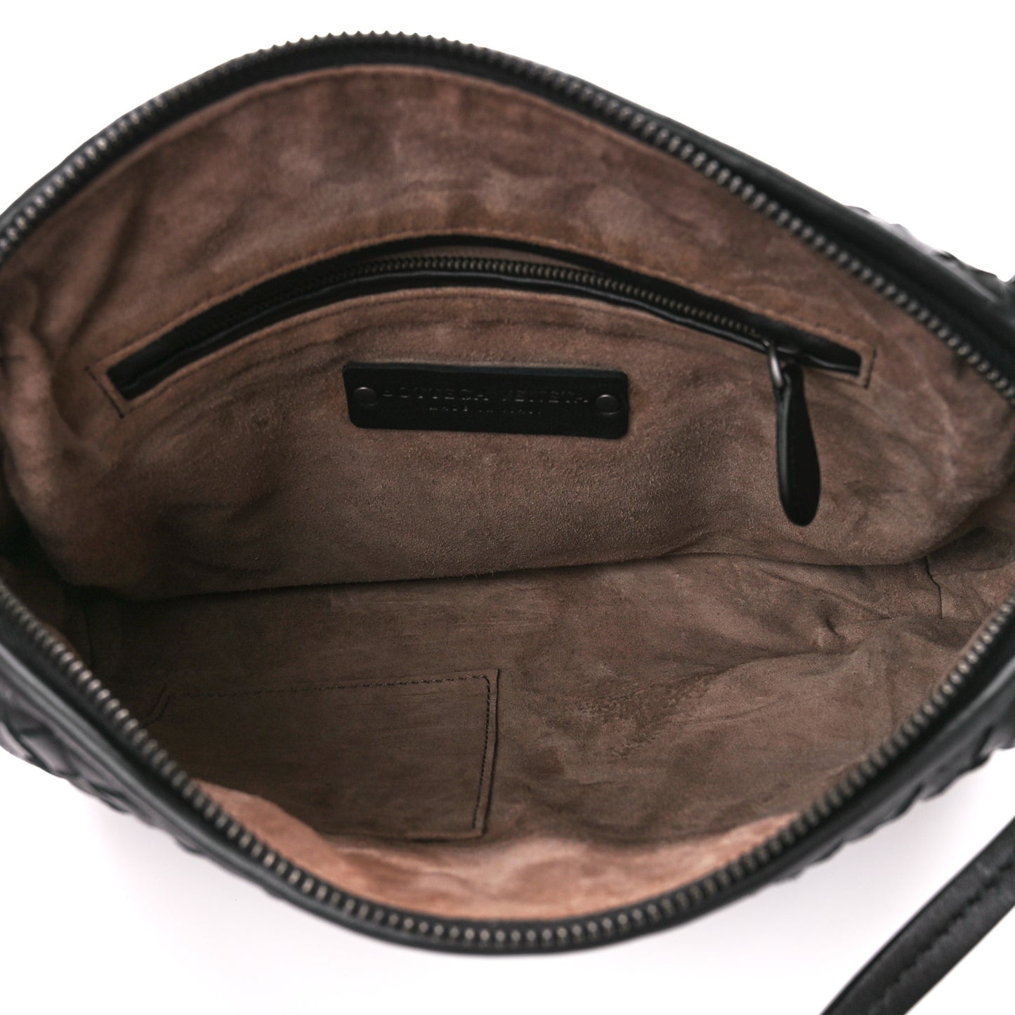 Nappa Intrecciato Nodini Crossbody Messenger Black