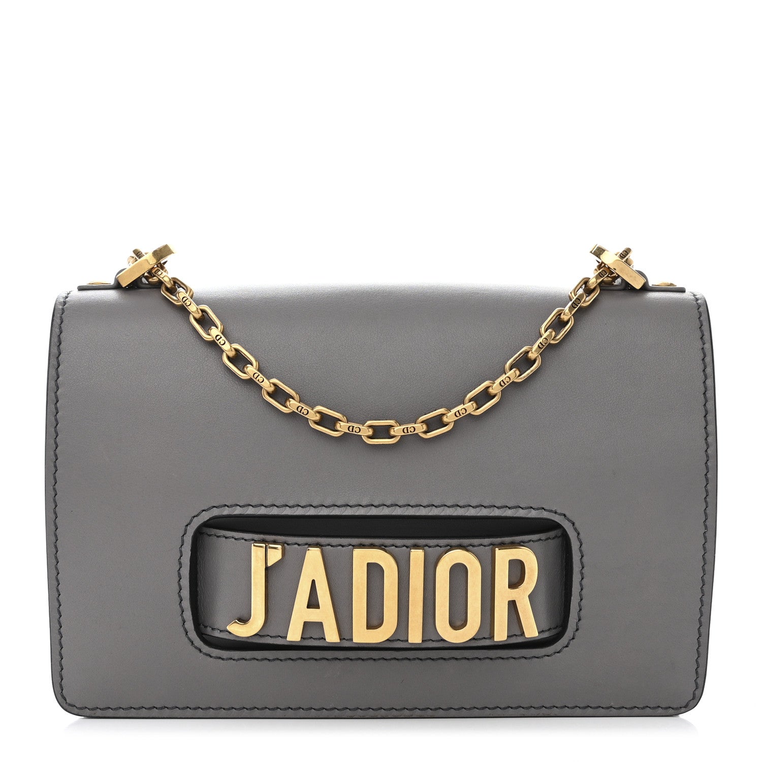 Christian Dior Calfskin Medium J'Adior Chain Flap Bag Iron Grey 1 of 10