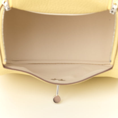 Hermes Taurillon Clemence Mini Lindy 20 Jaune Poussin 5 of 11