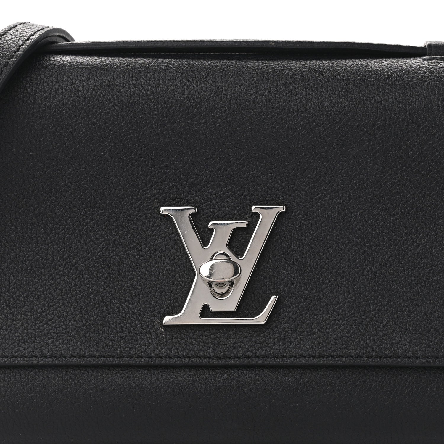 Louis Vuitton Calfskin Lockme Clutch Black 8 of 12