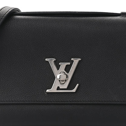 Louis Vuitton Calfskin Lockme Clutch Black 8 of 12