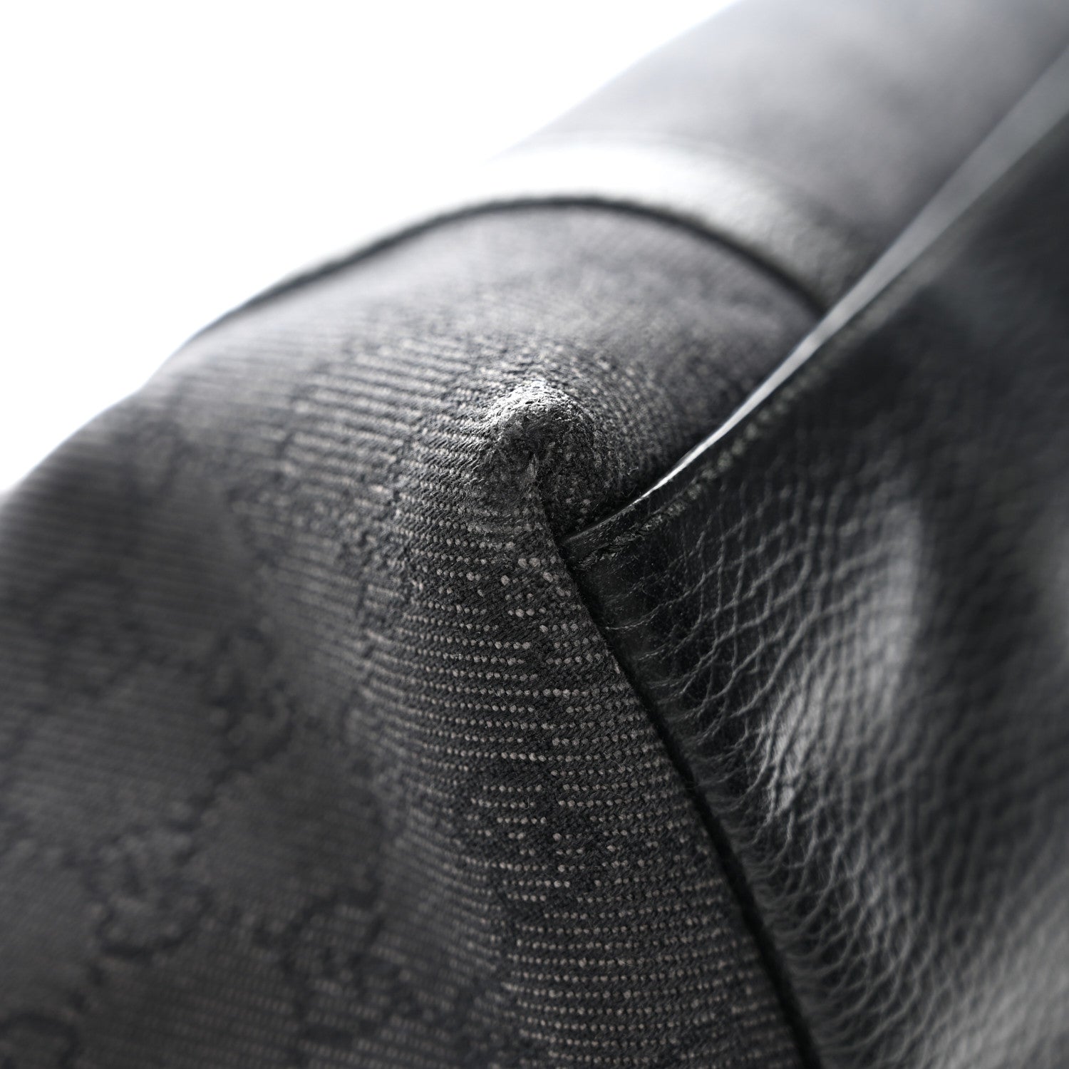 Gucci Nylon Monogram Medium GG Charm Dome Satchel Black 11 of 14