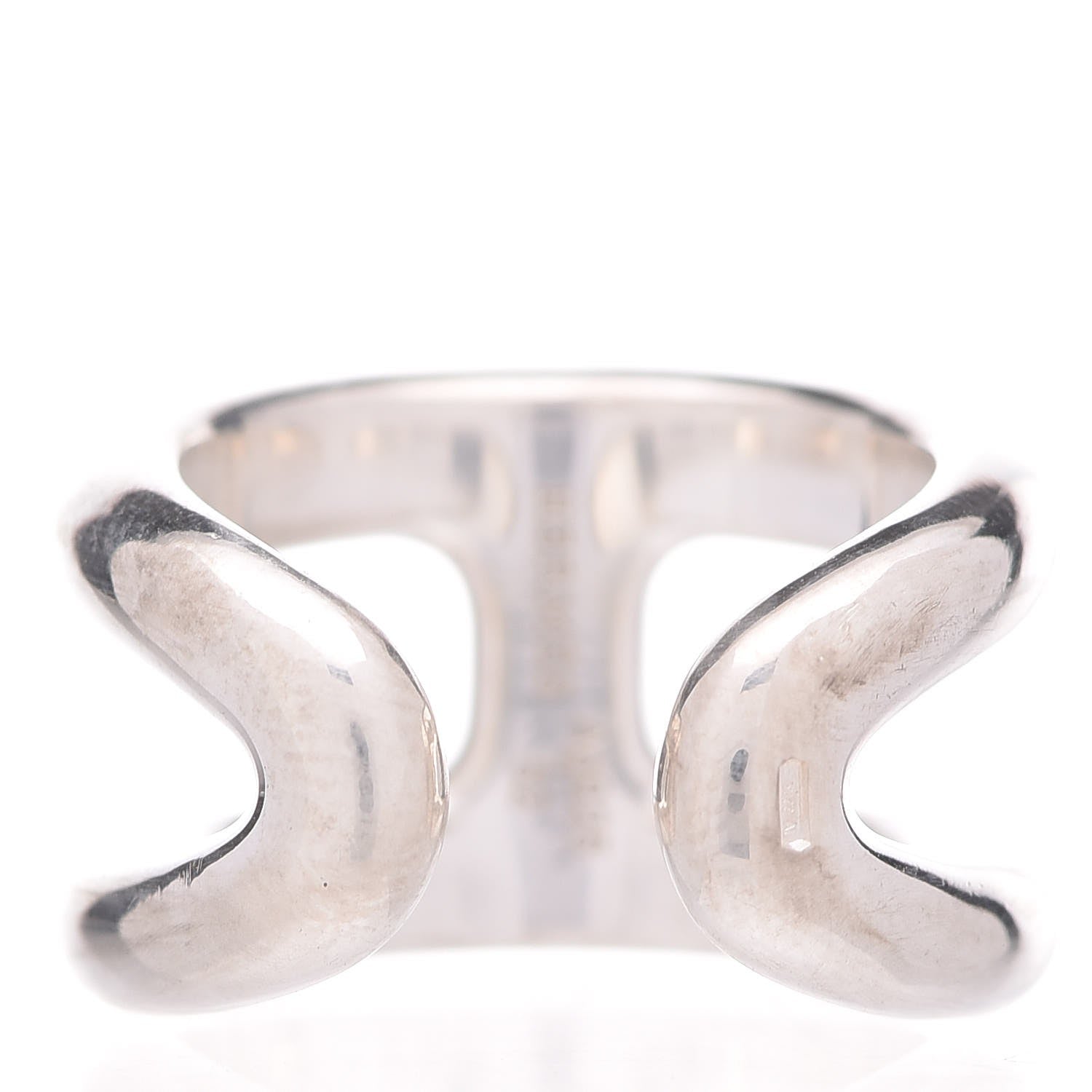 Hermes Sterling Silver Small Osmose Ring 52 6 3 of 4