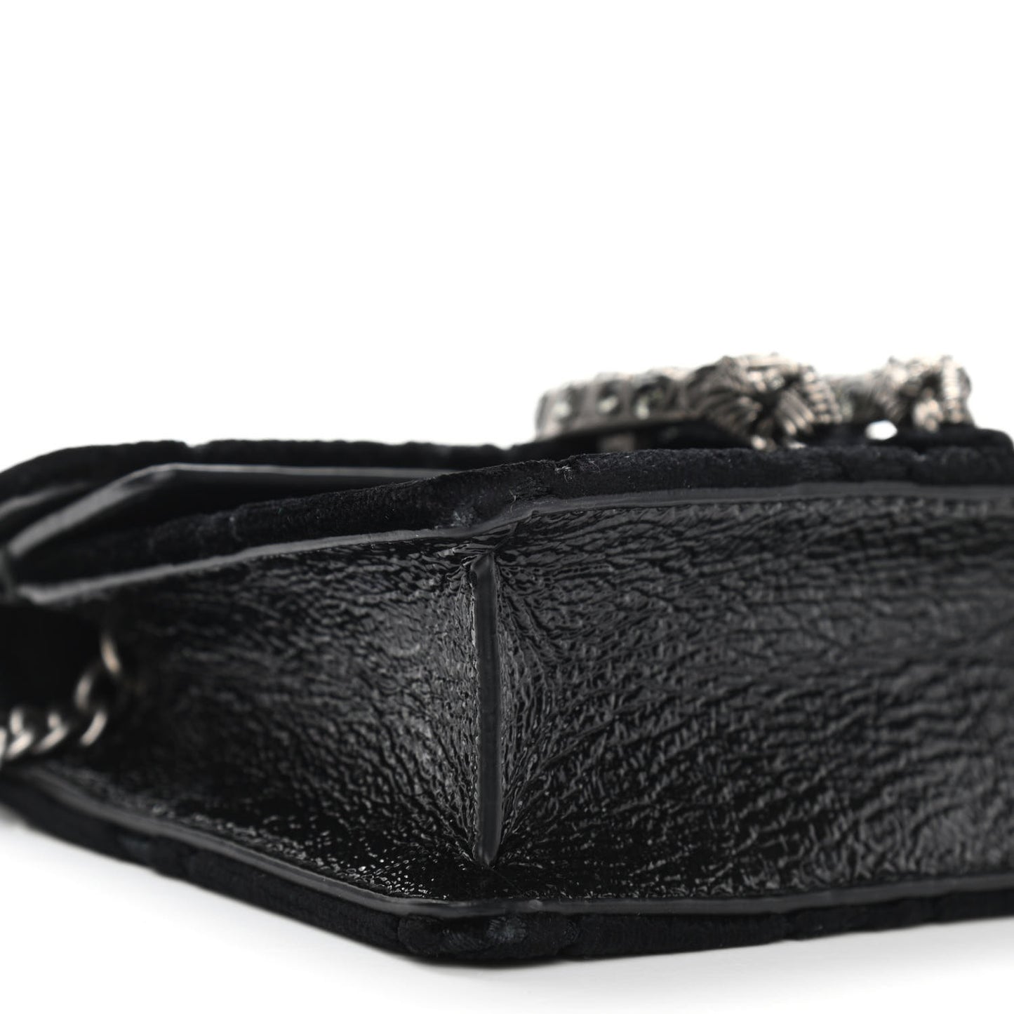Velvet GG Monogram Super Mini Dionysus Shoulder Bag Black