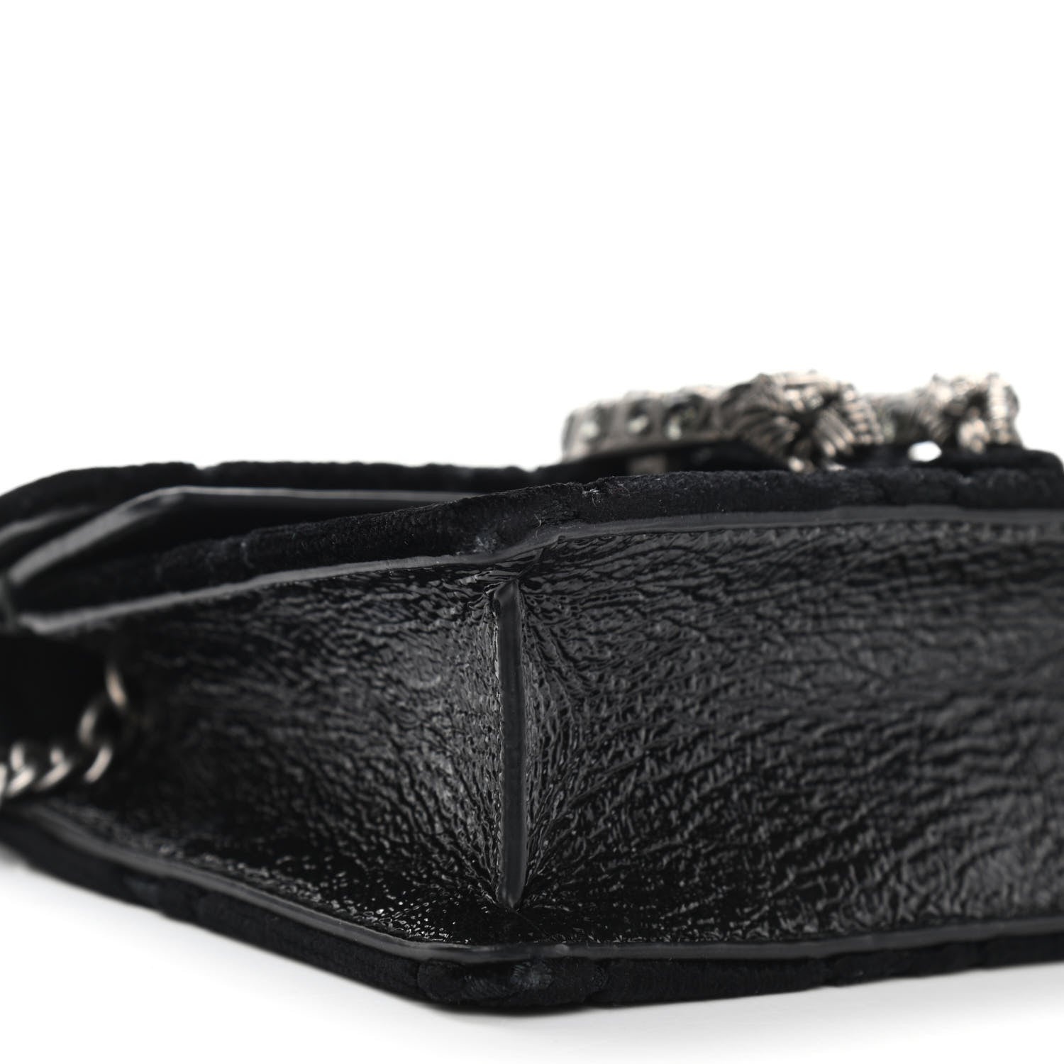 Gucci Velvet GG Monogram Super Mini Dionysus Shoulder Bag Black 9 of 10