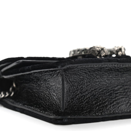 Gucci Velvet GG Monogram Super Mini Dionysus Shoulder Bag Black 9 of 10