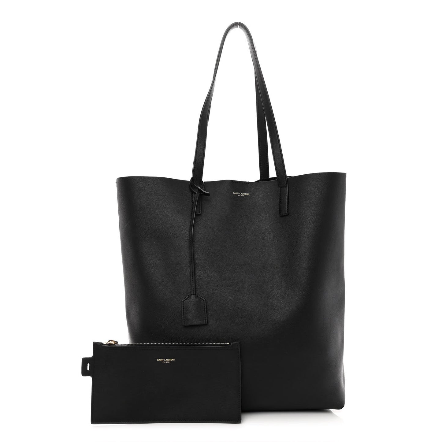 Calfskin North-South Shopping Tote Black