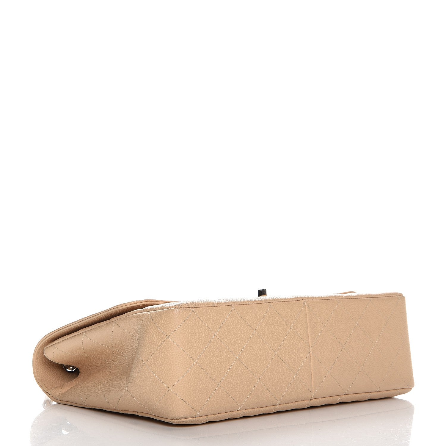 Chanel Caviar Quilted Jumbo Single Flap Beige Clair 4 of 11