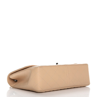 Chanel Caviar Quilted Jumbo Single Flap Beige Clair 4 of 11