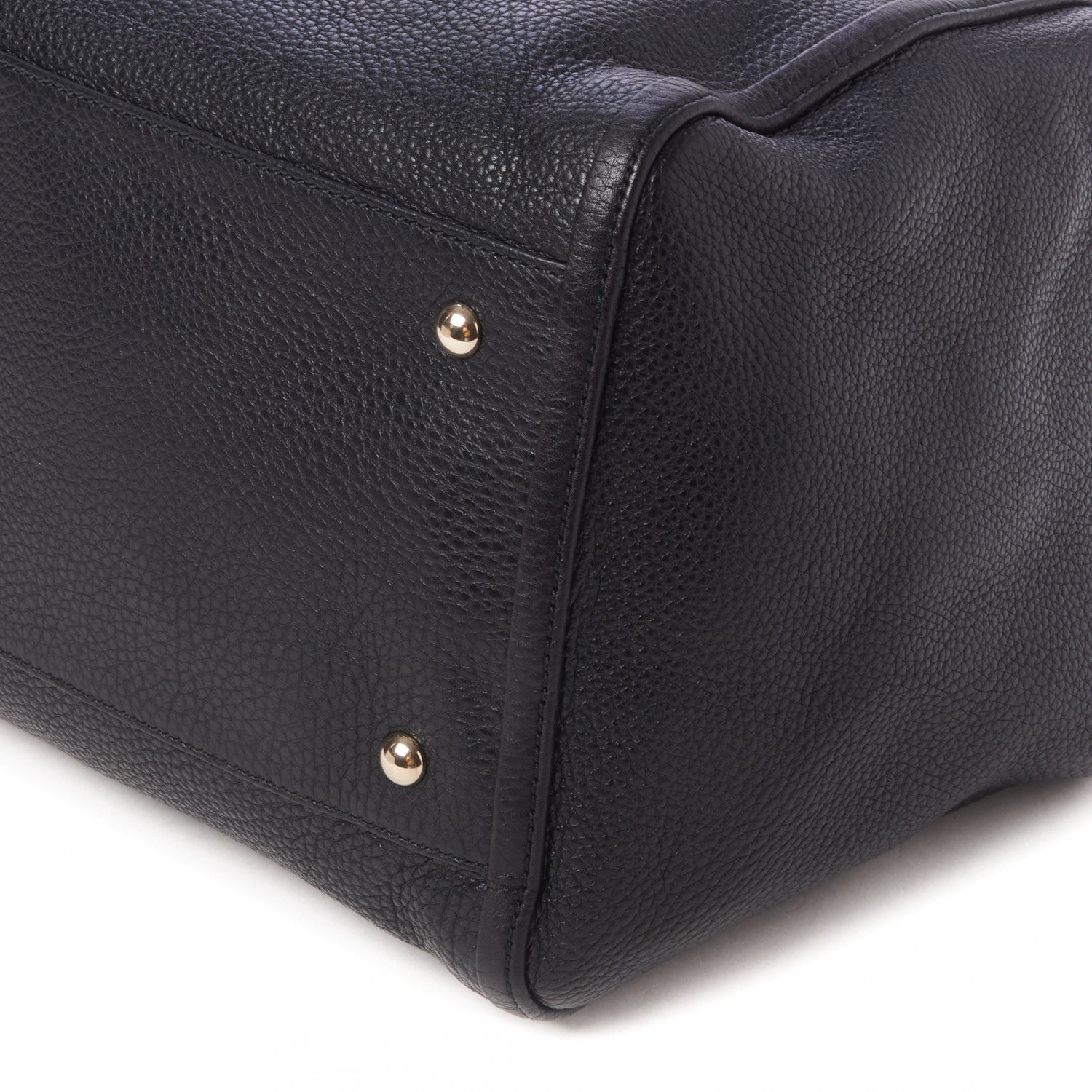 Gucci Pebbled Calfskin Large Soho Shoulder Bag Black 6 of 10