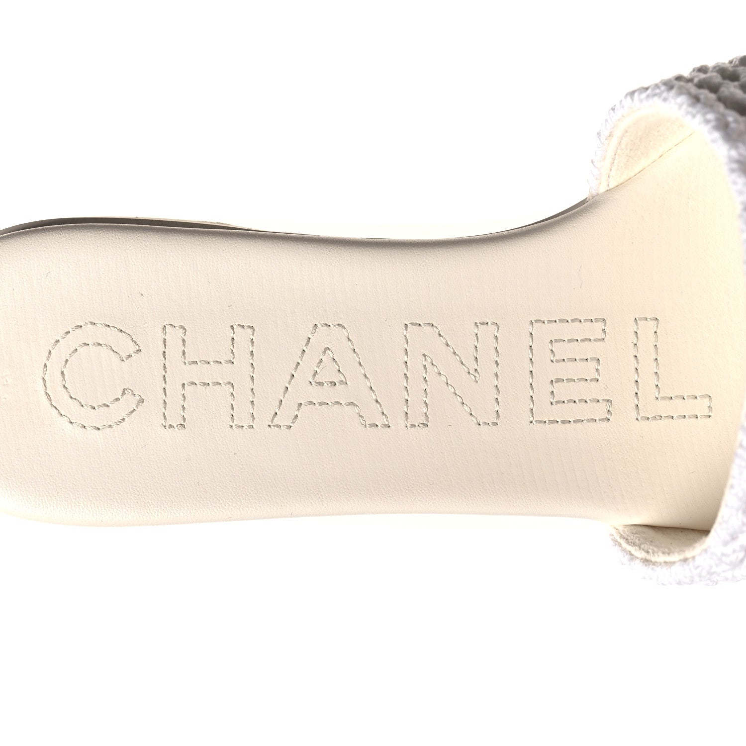 Chanel Crochet CC Mules Sandals 38 White 8 of 10