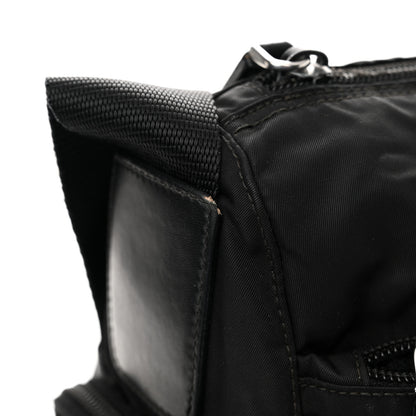 Prada Re-Nylon Vela Saffiano Pocket Double Zip Shoulder Bag Black 13 of 14
