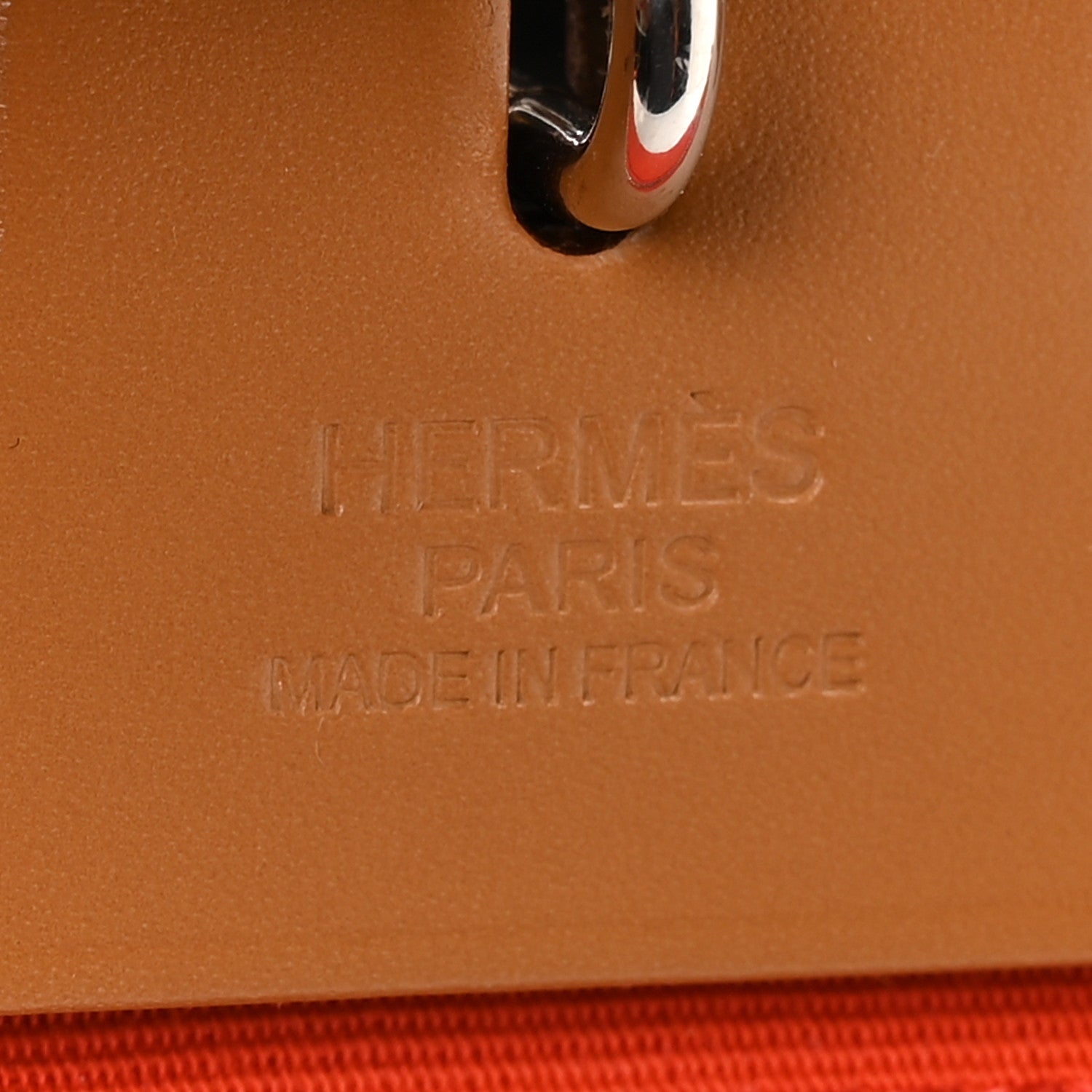 Hermes Vache Hunter Toile Herbag Zip Retourne 31 PM Orange Mecano Fauve 7 of 11