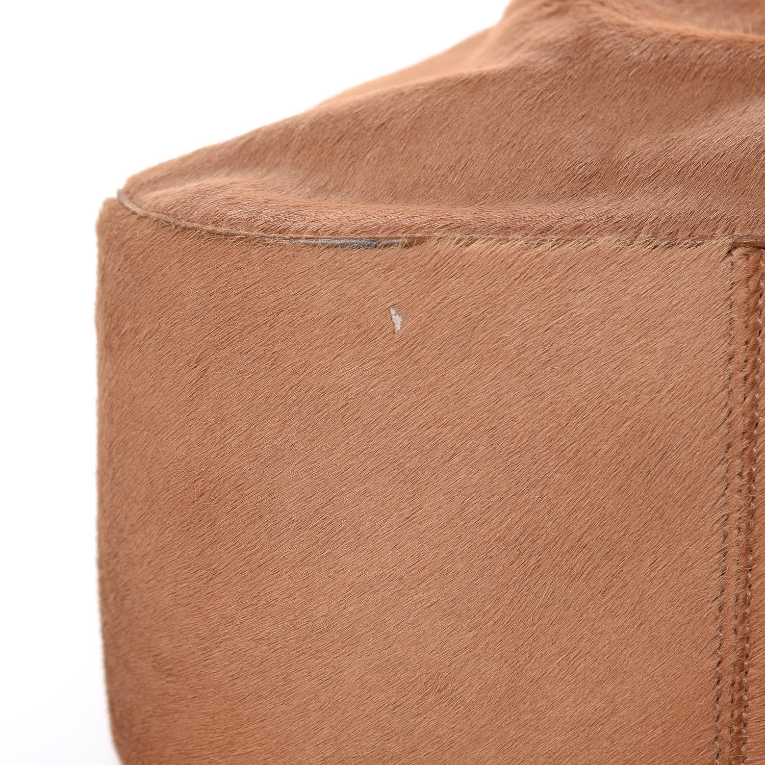 Alaia Calf Hair Bucket Bag Wristlet Camel 9 of 9