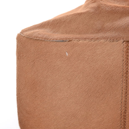 Alaia Calf Hair Bucket Bag Wristlet Camel 9 of 9