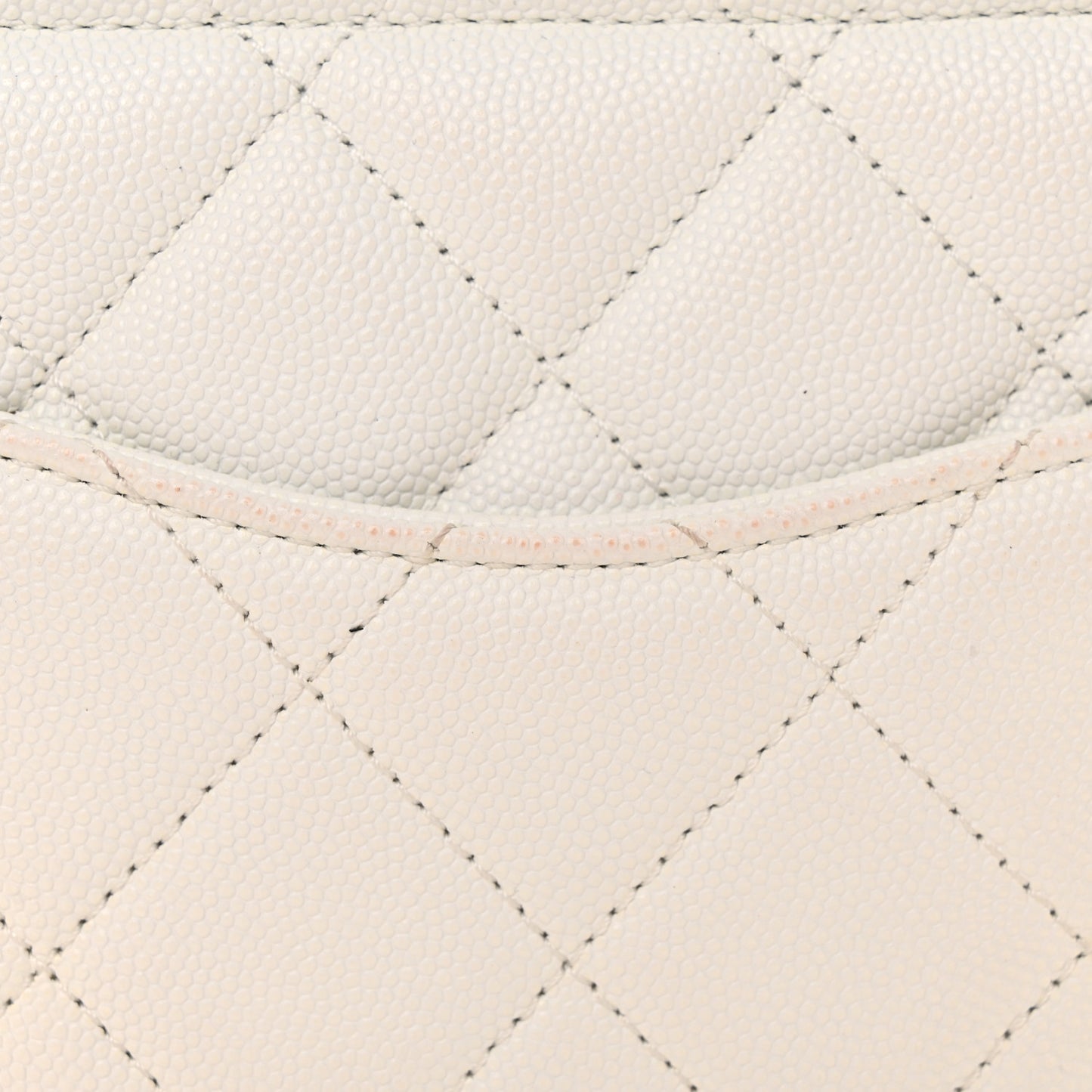 Caviar Quilted Handy Box Vanity Case White