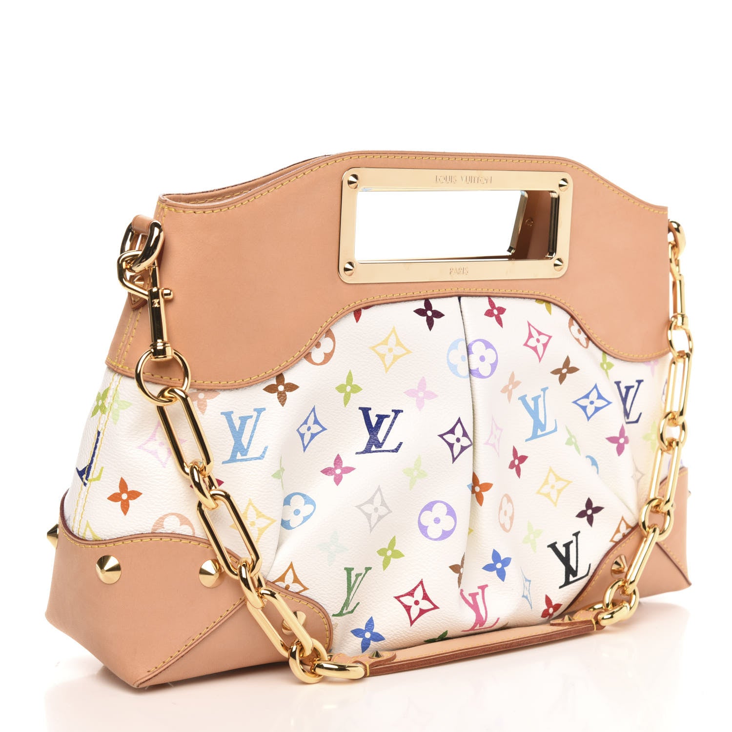 Louis Vuitton Monogram Multicolor Judy MM White 3 of 9