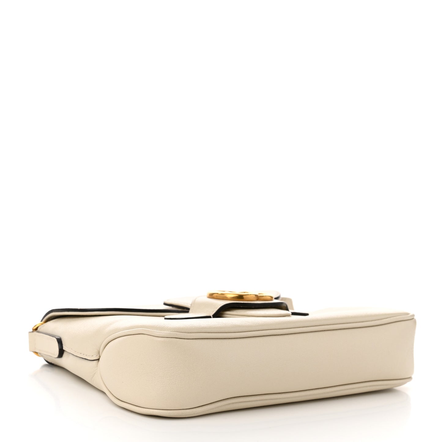 New Sakai Calfskin Lux Small Dahlia Messenger Shoulder Bag Mystic White