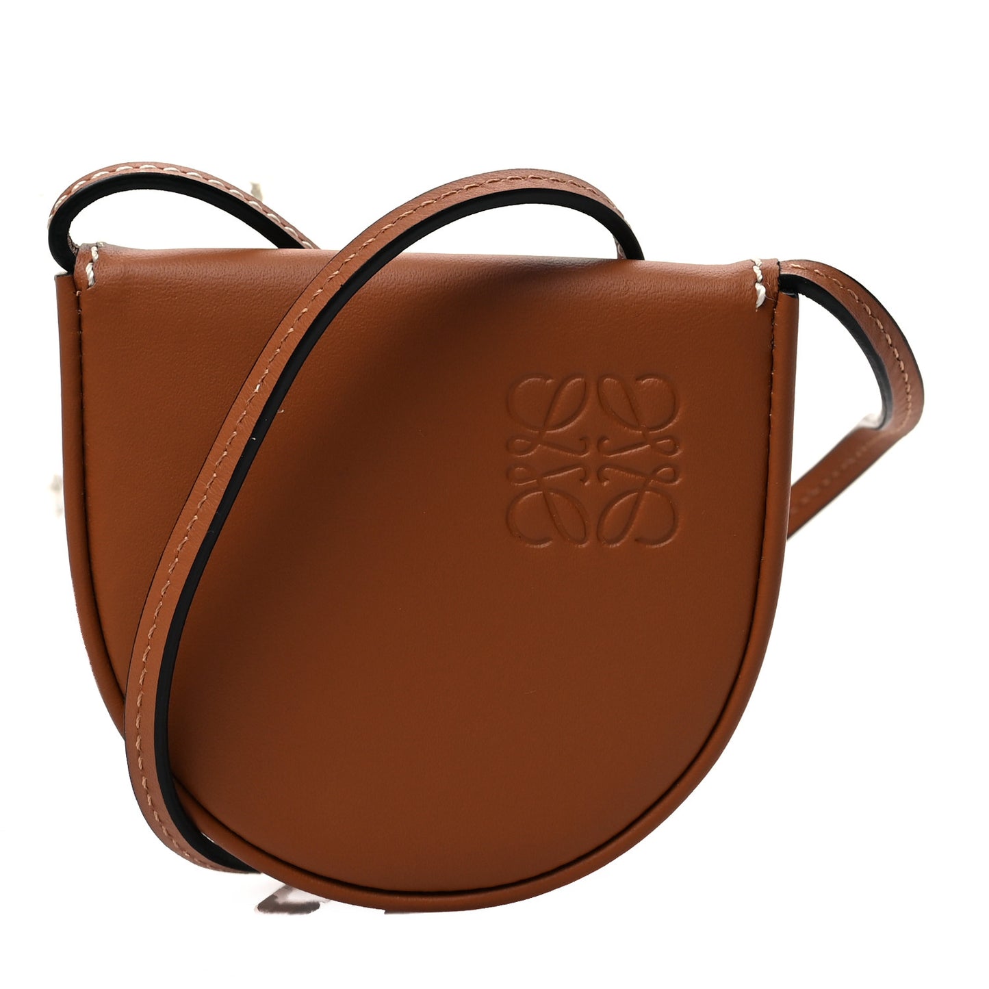 Soft Calfskin Mini Heel Pouch Tan