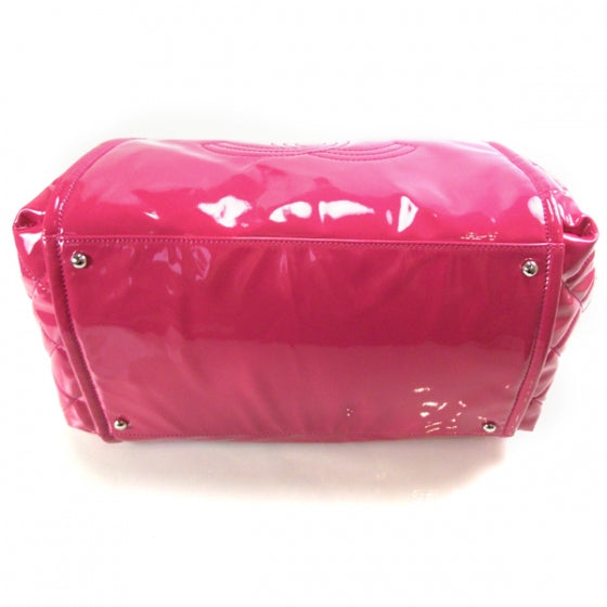 Vinyl Lipstick Tote Hot Pink 11C