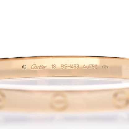 Cartier 18K Yellow Gold LOVE Bracelet 18 6 of 6