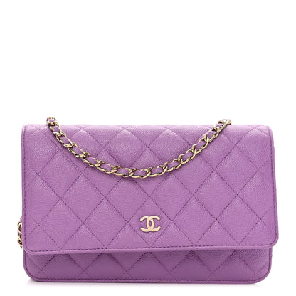 Chanel Caviar Quilted Wallet On Chain WOC Purple 1 of 10