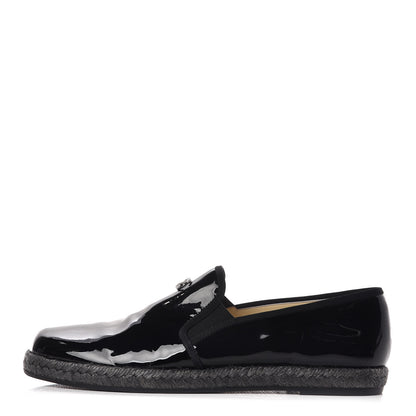 Chanel Patent Calfskin CC Mocassin Loafer Espadrilles 40.5 Black 1 of 11