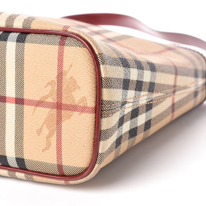 Burberry Haymarket Check Shoulder Bag Red 10 of 11